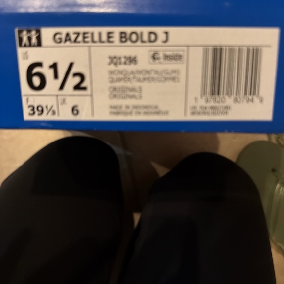 adidas Gazelle Bold J Black Low-Top Sneakers - Picture 2 of 4